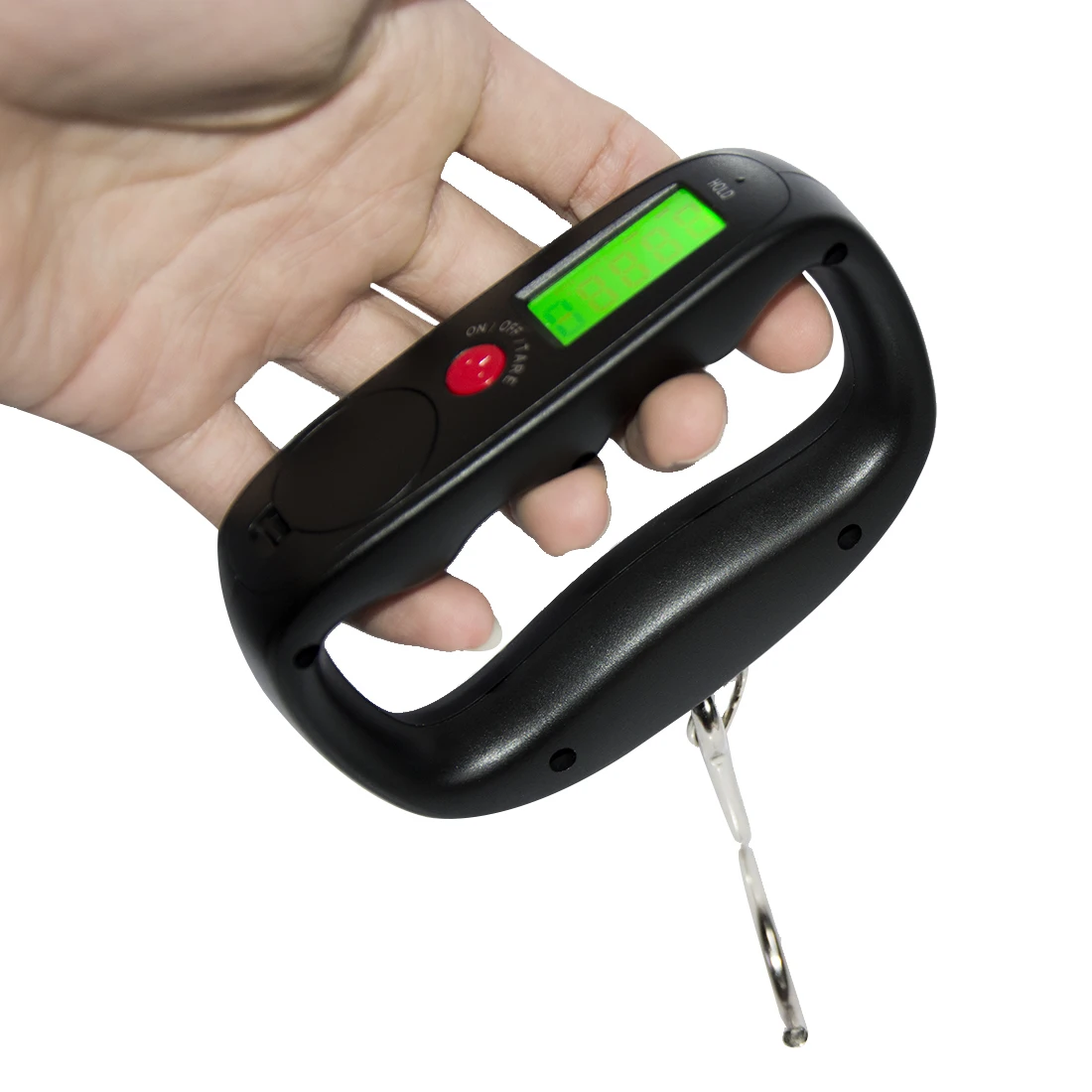 1pc 50kg/10g LCD Backlight Balance Weighing Digital Pocket Scale Electronic Hand Held Hook Belt