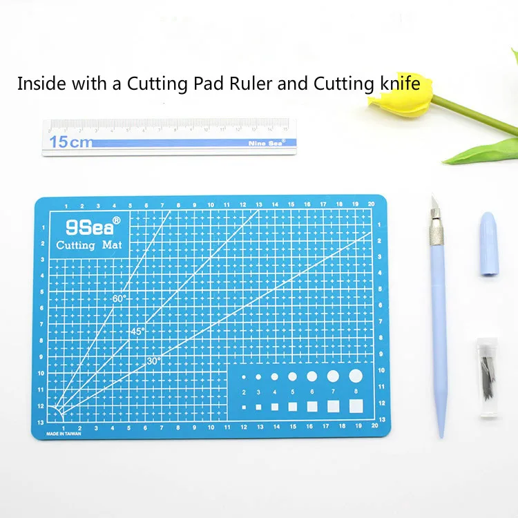

A5 PVC Cutting Pad Set for Bullet Journal DIY Tool Cutting Mats Cutting Board Double-sided Self-healing Cutting Patchwork Tool