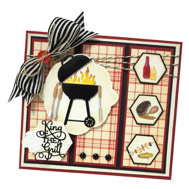 Barbecue Cook Set Metal Cutting Dies Stencils For DIY Scrapbooking Decorative Embossing Suit Paper Cards Die Cutting Template