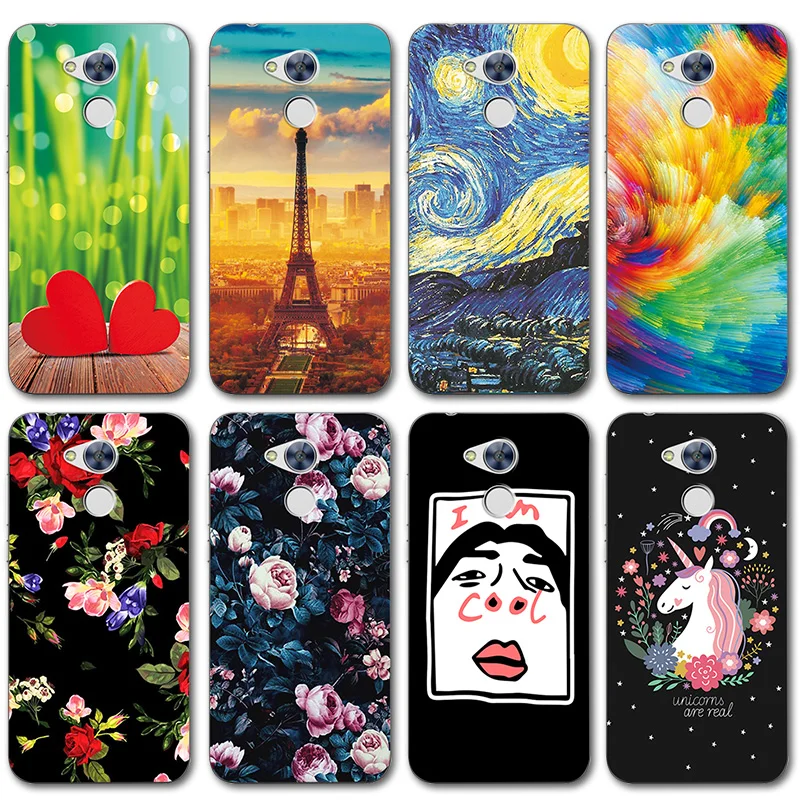 

Novelty Painted Case Cover For Huawei Honor 6A Silicone Cases For Huawei Honor6A Phone Shell Coque Landscape Honor 6 A DLI-TL20