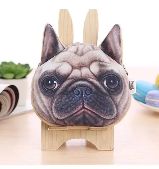 100 шт портмоне полный каталог животных 3D Печатный узор собака кошелек с фабрики Мопс тканевый мешочек Детский кошелек