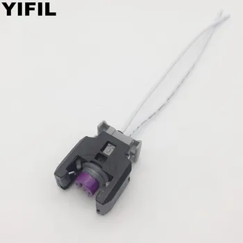 

100pcs/lot 2 Pin/Way Fuel Spray Nozzle/oil Atomizer Plug,Car Diesel Common Rail Injector Connector With Wire Pigtail For Delphi