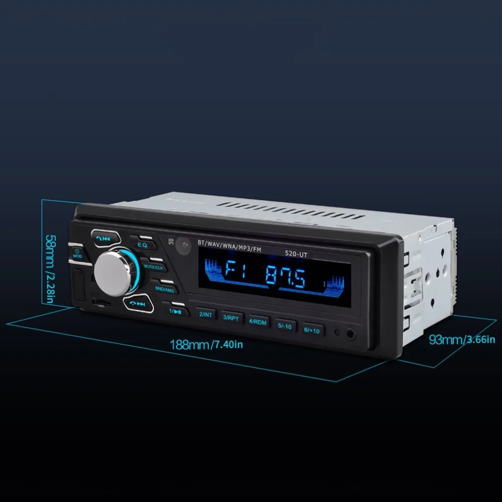 520UT Bluetooth стерео Авто Медиа MP3 плеер RC управление камера заднего вида дистанционное управление Автомобильная камера заднего вида