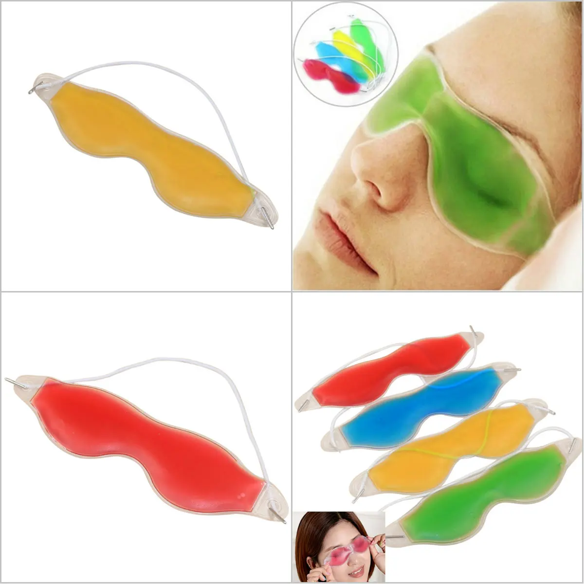 

1pc Eye Masks Summer Cool Ice Goggles Eye Mask Sleep Headache Relief Eye Fatigue Dark Circles Remove Gel Ice Pack Ice Goggles