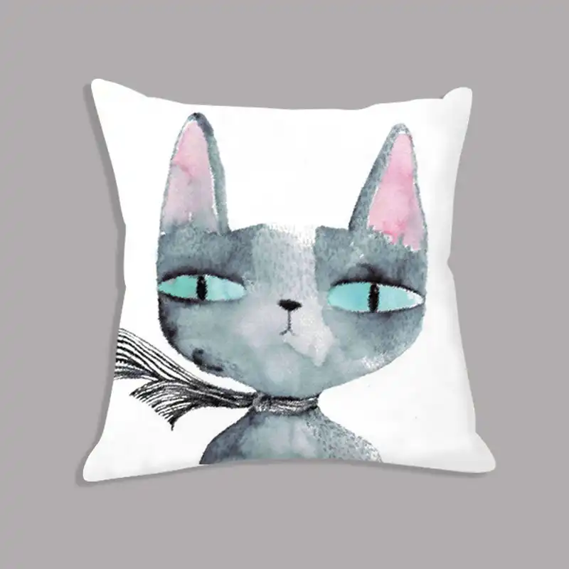 Nórdico almofada de assento coelho urso gato moderno minimalista lance travesseiro dos desenhos animados almofada decorativa para o sofá crianças presente festa decoração