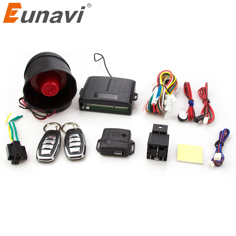 Eunavi 102 One Way Auto Car Alarm Systems & Central Door Locking