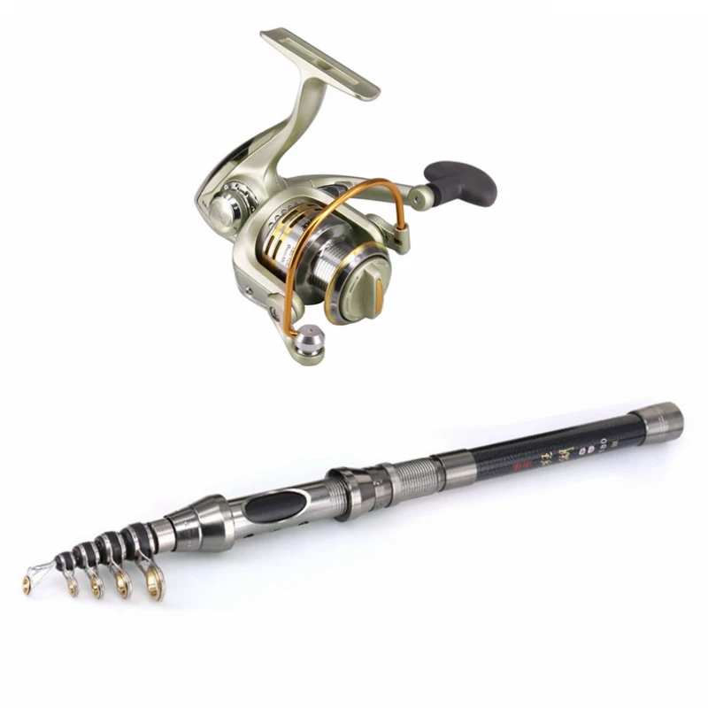 تلسكوبي الكربون قصبة الصيد و الصيد بكرة عجلة سوبيرهارد المحمولة قصيرة البحر القطب الصيد قضيب الغزل بكرة قضيب كومبو