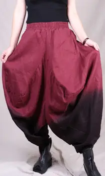 

Autumn England Style Elastic Waist Long Linen Cotton Maxi Harem Pants pantalones mujer Hiphop Dance Boho Sweatpants D82904