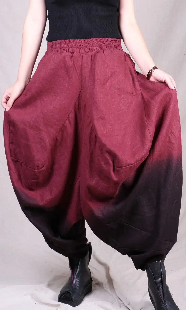 De Elástico 3 Sweatpants Lino Maxi Mujer Otoño Harem 2 Estilo Hiphop Cintura Algodón Inglaterra Boho Dance Pantalones Del D82904 Largo 1 axxEz8R