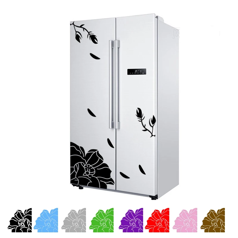 One Set Magnolia wall  sticker refrigerator sticker 