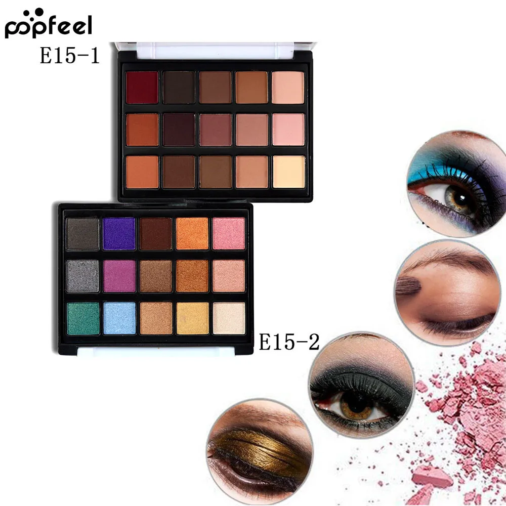 

Cosmetic Matte Eyeshadow Cream Makeup Palette Shimmer Set 15 Colors Eyeshadow