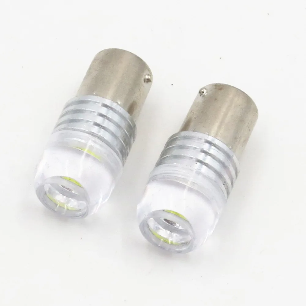 2X 3 Вт COB 1156 P21W BA15S Автомобильный светодиодный вогнутый Len Ice Blue Стоп сигнал