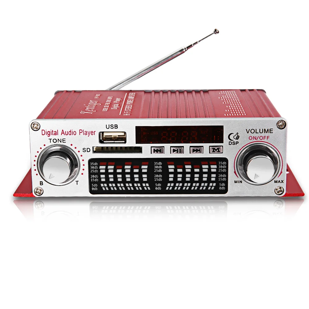 

Original Speaker Kentiger HY - 602 HY-602 HiFi Stereo Power Digital Amplifier with FM IR Control FM MP3 USB Playback
