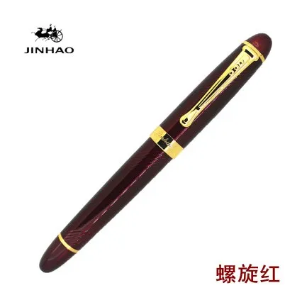 Jinhao X450 классический толстый корпус 1,0 мм изгиб перо каллиграфия ручка Высокое качество Металл перьевая ручка Роскошные чернила подарочные ручки для письма - Цвет: 12