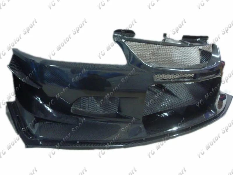 2004-2007 Mitsubishi Lancer Evolution 8-9 Voltex Circuit Version Style Front Bumper w 4pcs Canard CF (1)