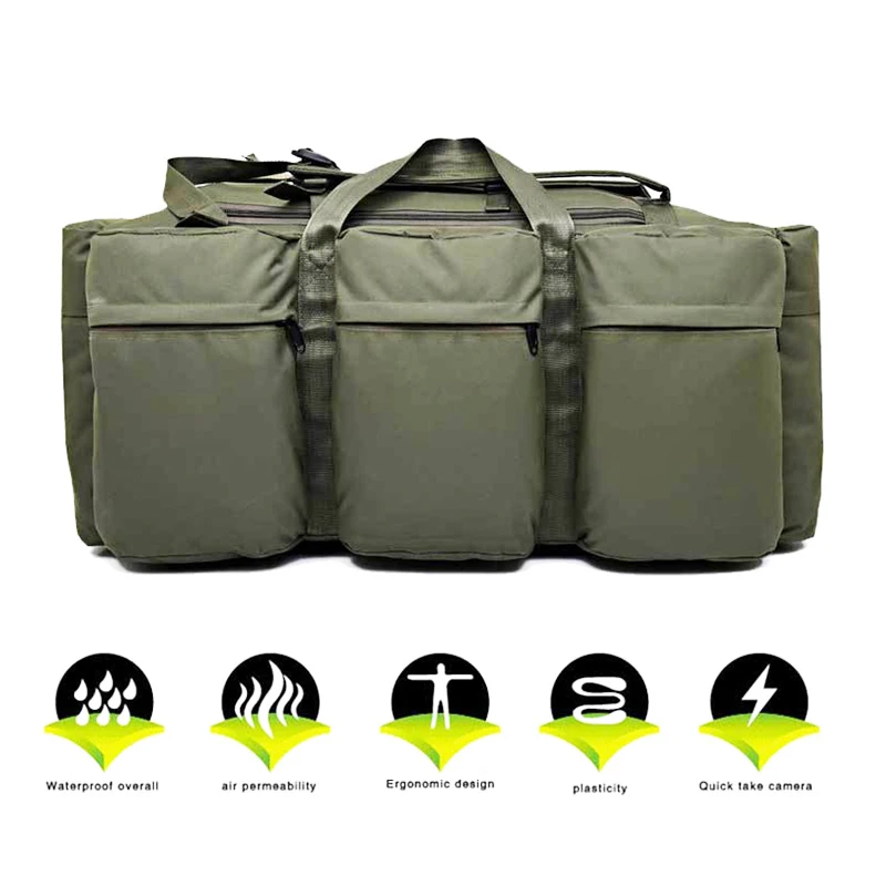  Hot Top Quality 90L Large Capacity Outdoor Military travel bags oxford/canvas backpack camouflage d
