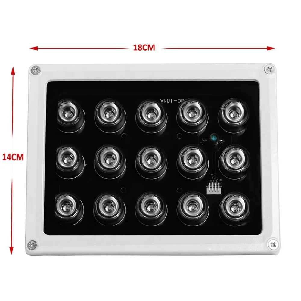 CCTV светодиодов 15 шт. ИК-светодиодов массива ИК-осветитель инфракрасная лампа IP66 850nm Водонепроницаемый Ночное видение CCTV Заполните свет для