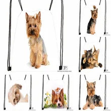 Custom Dogs Yorkshire Terrier Drawstring Backpack Bag Cute Daypack Kids Satchel Black Back 31x40cm 180531 03