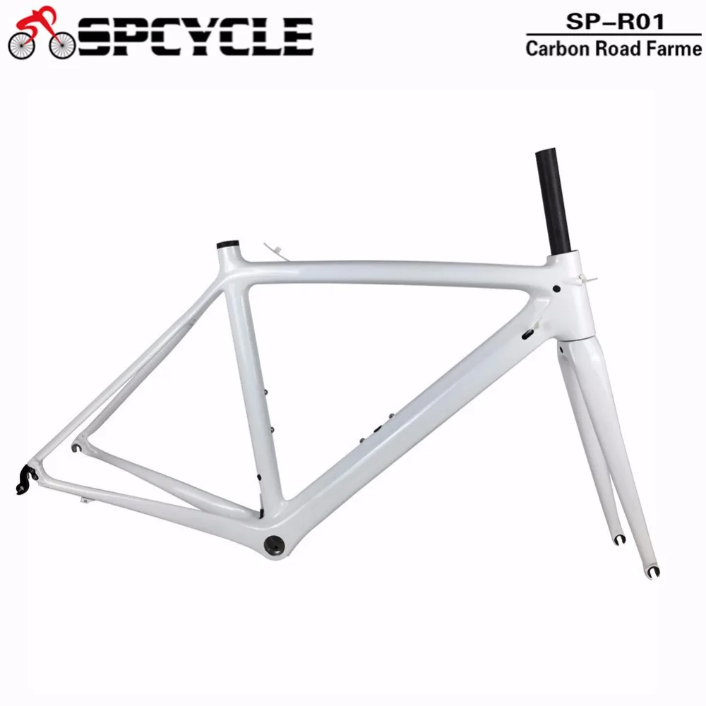 

Spcycle 2018 Full Carbon Road Bicycle Frames ,BSA Carbon Racing Road Bike Frames, Carbon Bicycle Frames White Color