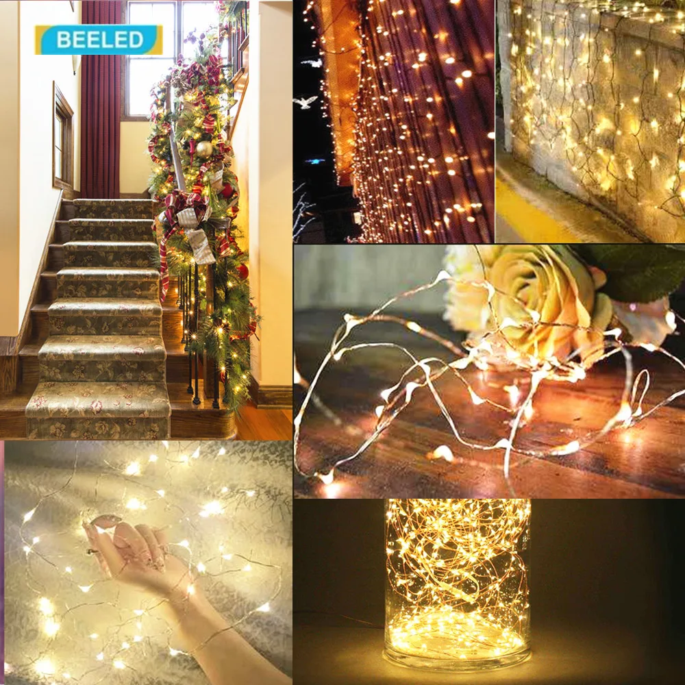 String Lights Solor Wireless 10m 100 Leds Waterproof Outdoor String Lights Solor Wireless 10m 100 Leds Waterproof Outdoor Christmas Decorations Led Solar Lamps Flexible Copper Light In Lighting Strings From
