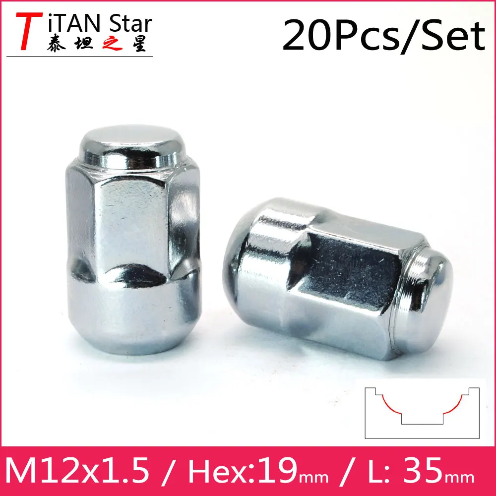 20PCS M12x1.50 1.5 OEM OE Stock Factory Wheels Rims Acorn Ball seat Lug