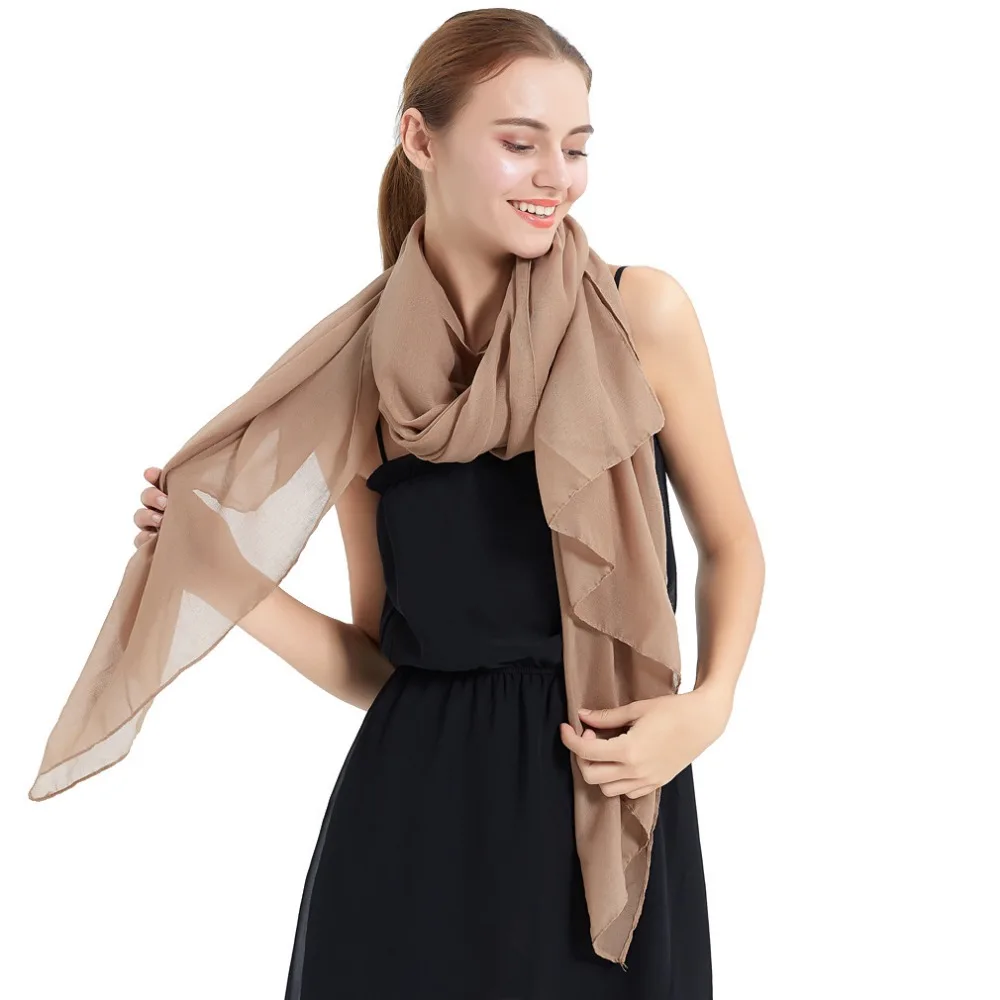 

2019 Spring Autumn New Brand Plain Solid Scarf Women All Match High Quality Mixed Colors Wraps and Shawls Fashion Muslim Hijab