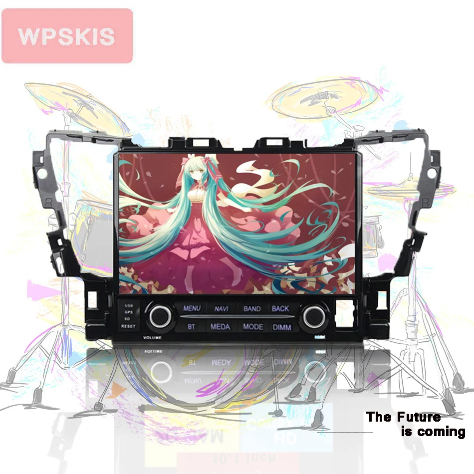 Excellent 10.1 Inch Android 9.0 Octa Core Rom 64G Car DVD Player For Toyota Alphard 2015-2018 In Dash 2 din 1024*600 Gps Tape recorder usb 5