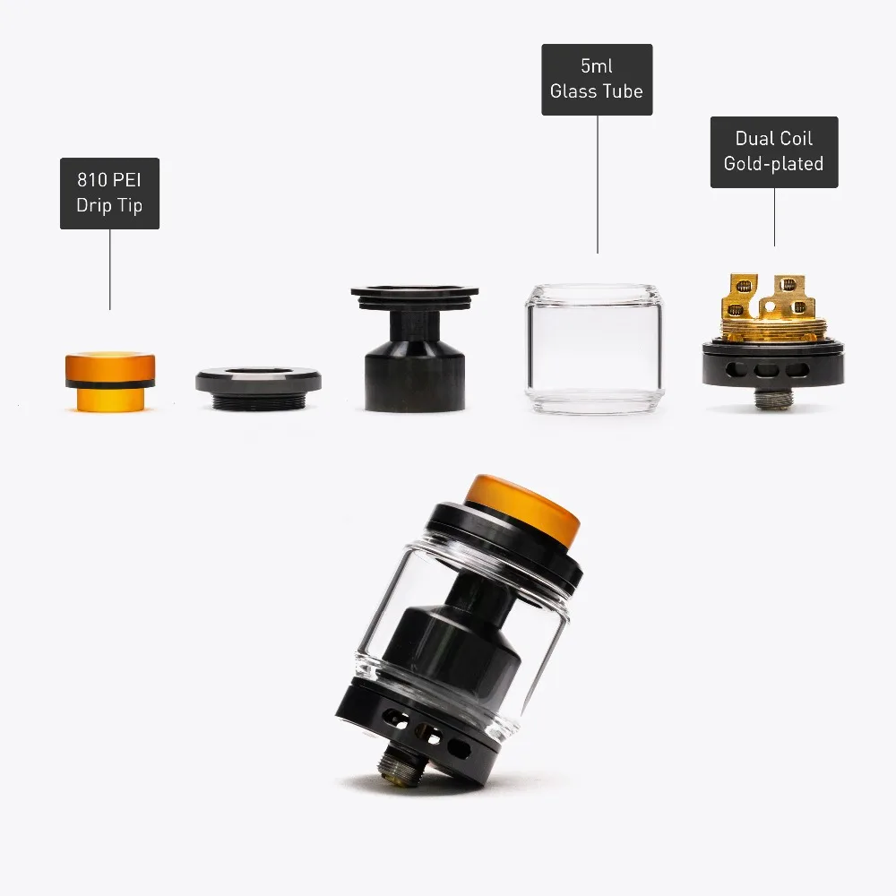 Атомайзер Volcanee с двойной катушкой RTA 8 в 1 готовые катушки Ni80 Alien для электронной