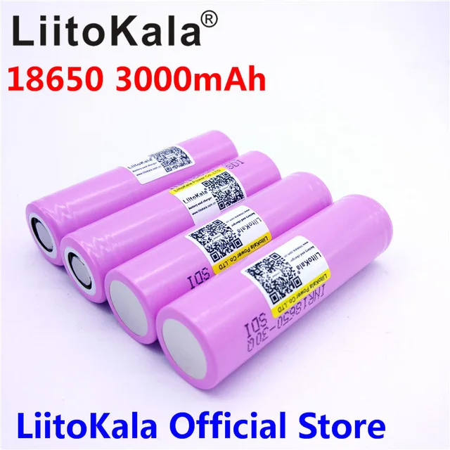 LiitoKala 100% оригинал новый для samsung INR 18650 3 7 В 3000 мАч INR18650 30Q литий-ионный