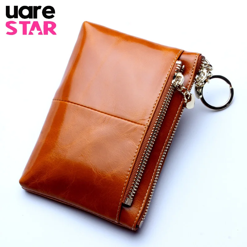

Genuine Leather women's Wallet Zipper Bag Vintage Unisex Wallet Purse Fashion Card Holder Short Women Wallet
