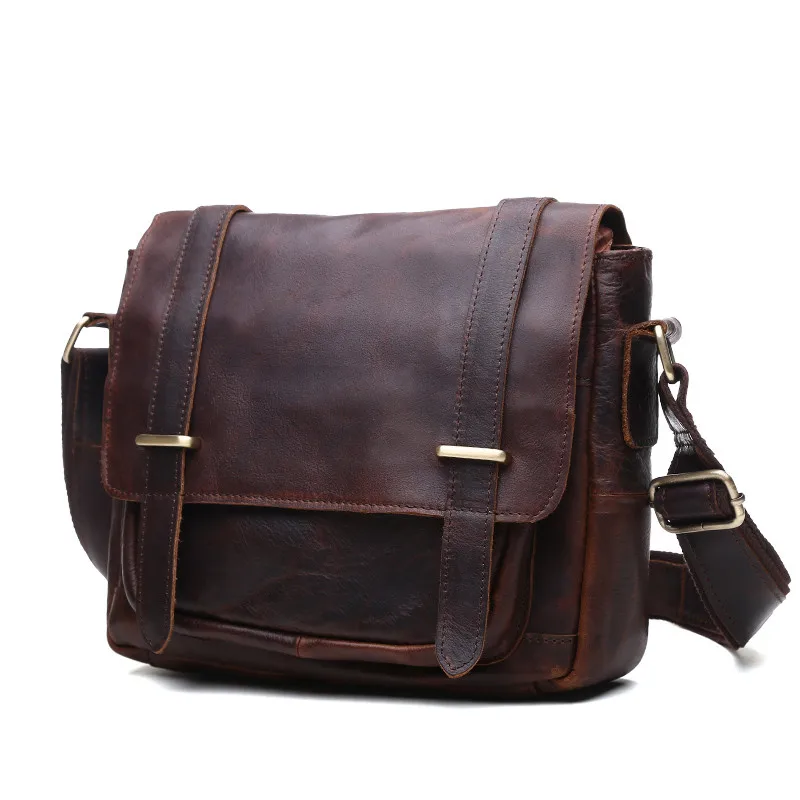 

Nesitu Vintage Real Skin 100% Guarantee Genuine Leather Small Women / Men Messenger Bags #M350
