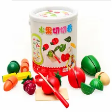 Деревянные бочки, имитирующие фрукты и овощи, честно видеть детские развивающие игрушки, игровой домик, деревянные игрушки, подарок