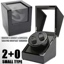 Двойные виндеры для часов Складная перегородка пианино глянцевый черный углеродное волокно тихий мотор для хранения дисплей часы коробка США вилка