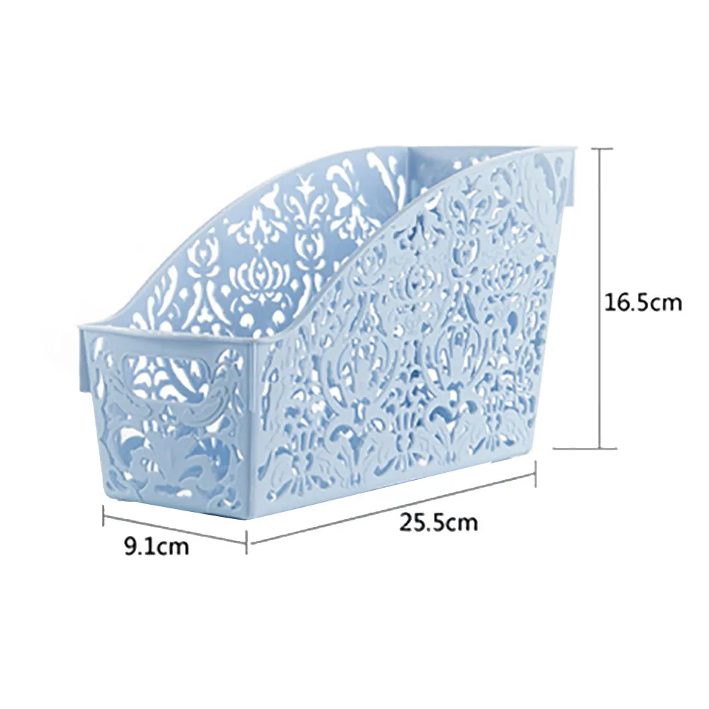 Резной полый кухонный Органайзер, пластиковая настольная корзина для хранения макияжа, ванная комната, семейная ручка для мелочей, контейнер для карандашей, домашний декор