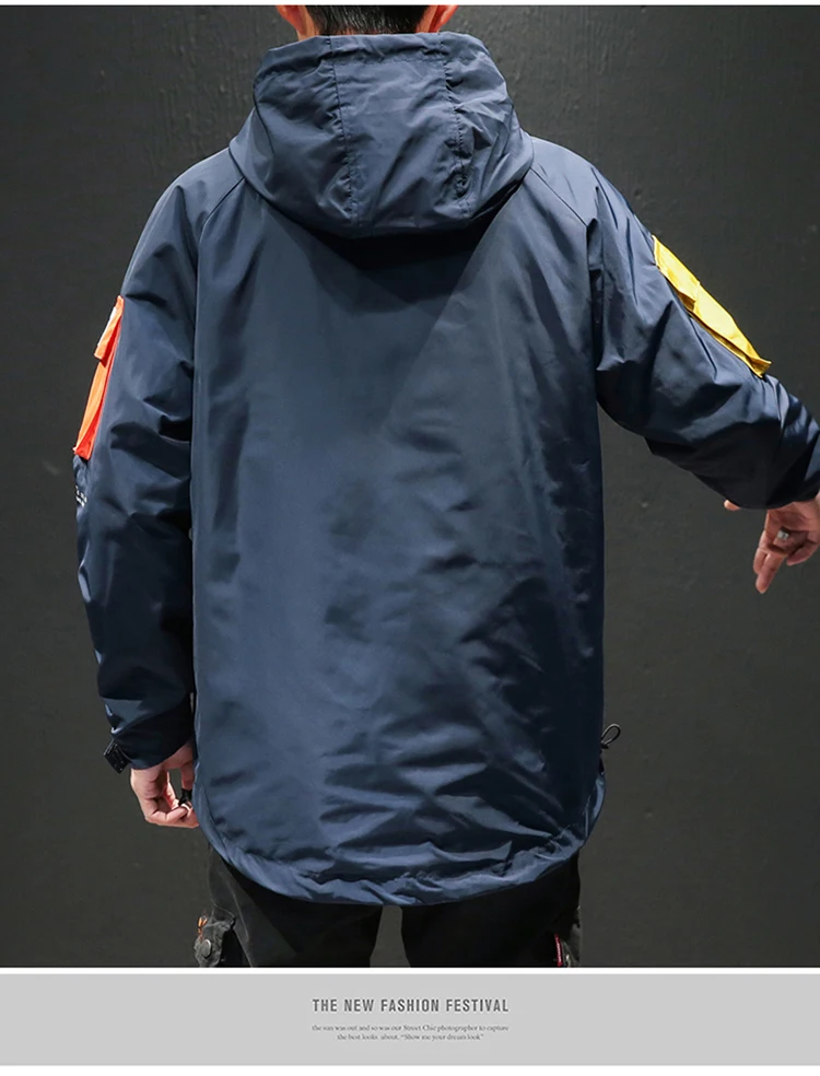 Весенняя мужская куртка в стиле хип-хоп с капюшоном в стиле пэчворк, пальто, мужские толстовки, пальто, Мужская черная уличная куртка с капюшоном, куртка-бомбер, M-5XL