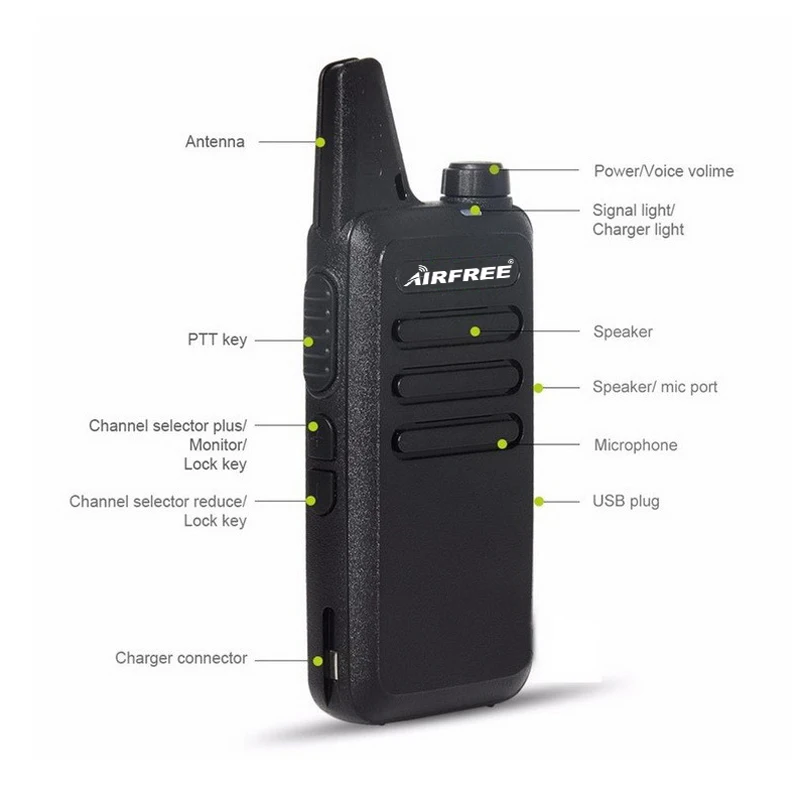 Портативная рация PMR446 2 шт. безвоздушная AP 100 5 Вт дальность действия WLN карманный