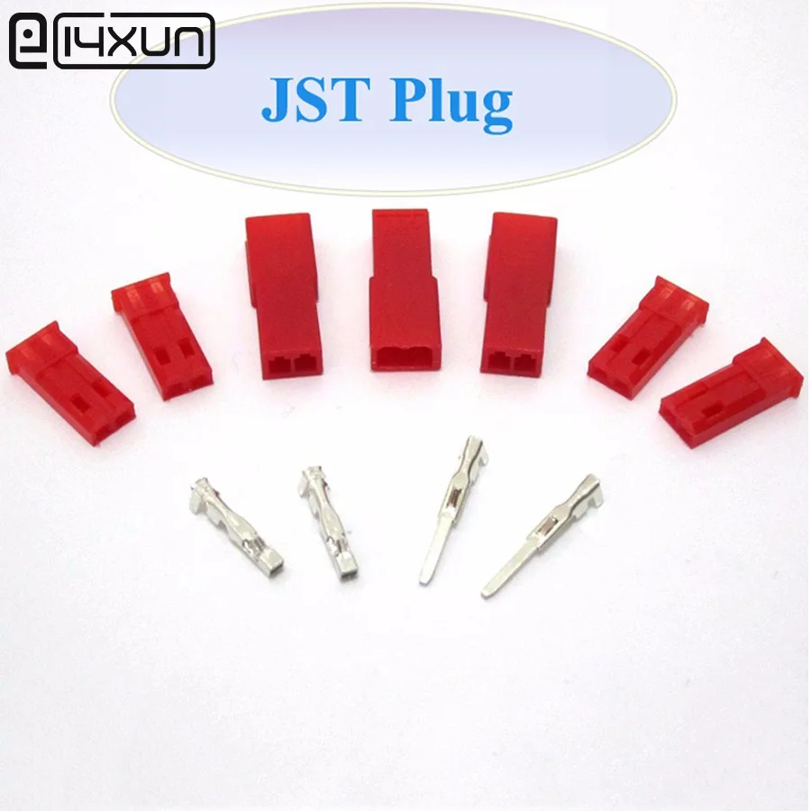 10sets JST Connector Plug 2pin Female Male and Crimps RC battery connector for Auto,E Bike,boat