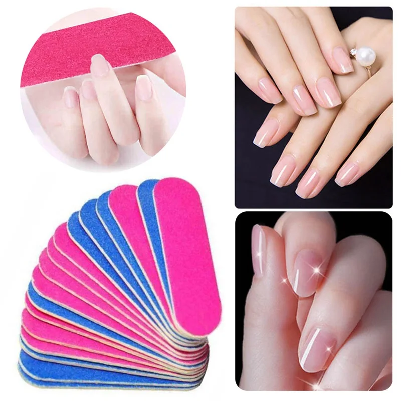 2pcs Double Sided Nail Files Disposable Nail File Set Manicure Tools