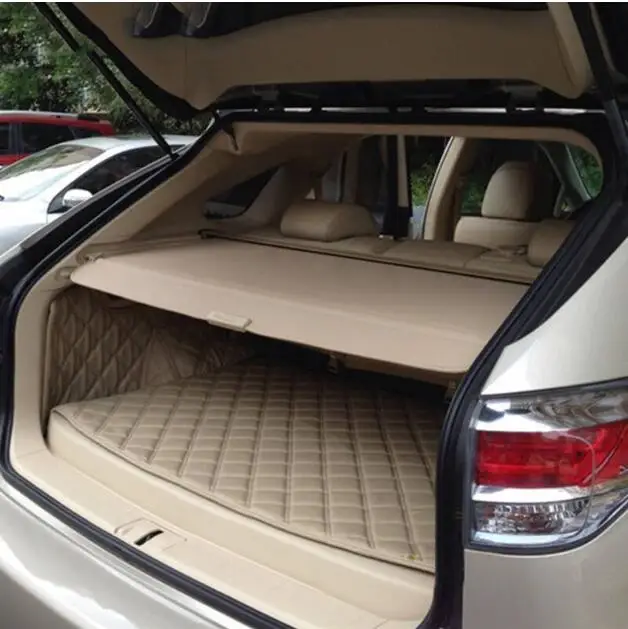 

JINGHANG For Car Rear Trunk Security Shield Cargo Cover Fit For LEXUS RX270 RX350 2008-2015 (black beige)