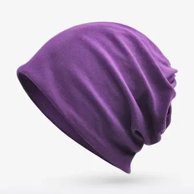 COKK Beanie, шапка для чулок, мужские зимние шапки для мужчин и женщин, унисекс, вязаная шапка для мужчин, s Skullies Beanies, теплая шапка-тюрбан, женская шапка - Цвет: dark purple