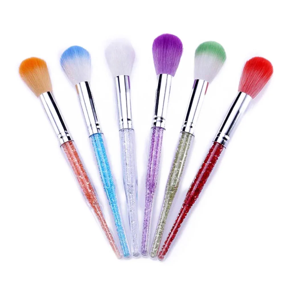

Nail Art Brush Makeup Brush Crystal Handle Blush Eye Shadow Foundation Powder Cosmetic Brushes Beauty Tools For Girl -30