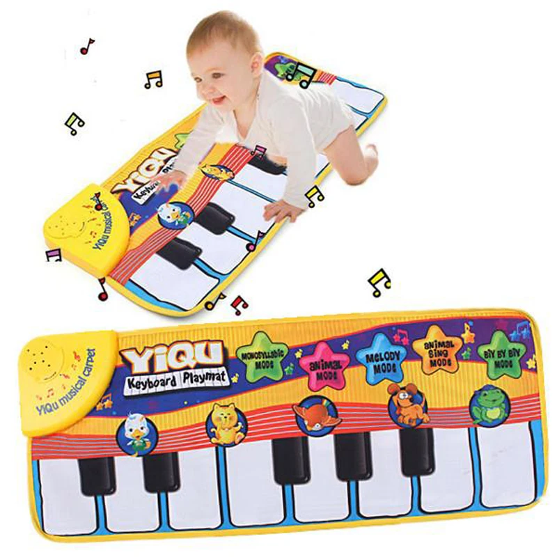 

Music Game Piano Mats Touch Type Electronic Mat Multifunction Baby Play Crawling Mat Animal Sounds Sings Best Toys for Kids