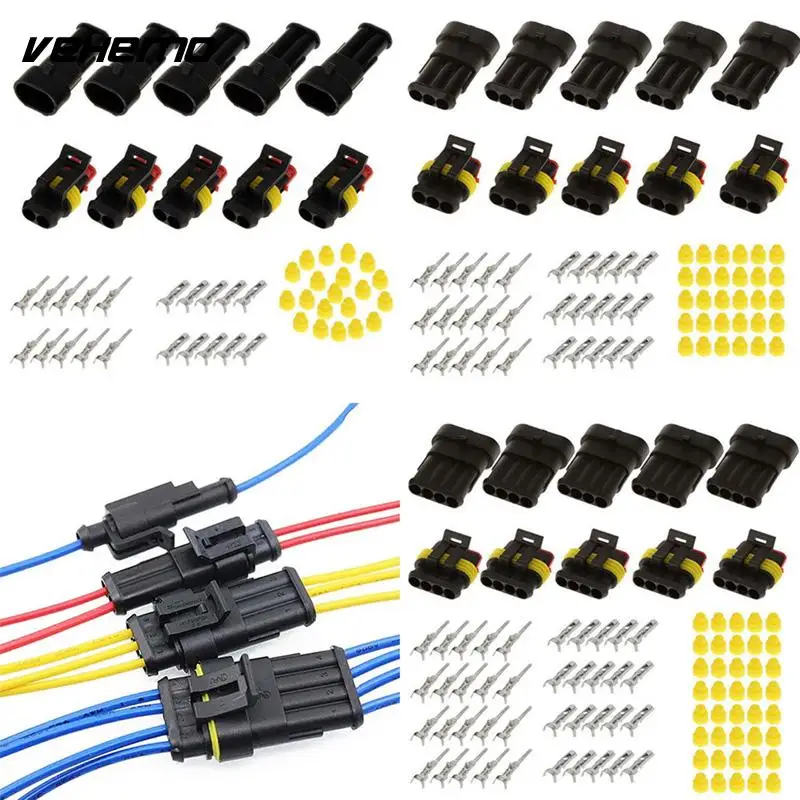 

Vehemo Male Female HID Plug Socket Car HID Connector Replacement HID Connector Durable