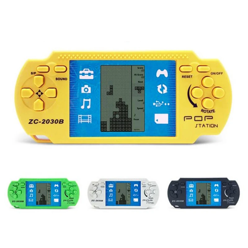 

Crust Pro New Classic Electronic LCD Tetris Game Vintage Brick Handheld Arcade Puzzle Toys Plastic Kids Toy 16*7.5cm