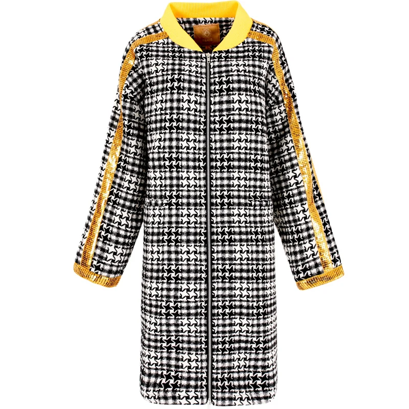 ELF SACK New Winter Woman Wool Blends Winter Coat Casual Winter Jacket Vintage Wool Blend Jacket Long Windbreaker Jacket Wool