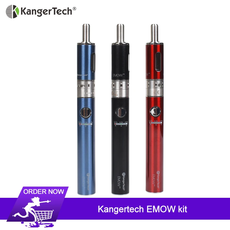 

100% Original Kangertech EMOW kit with 1300mAh 1.8ml Kangertech e cigarette Third gear adjustable voltage Battery VS EVOD mega