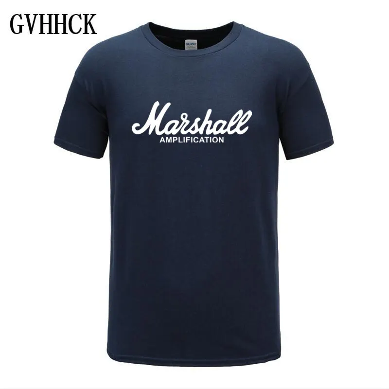 

High quality T shirt Marshall T Shirt Logo Amps Amplification Guitar Hero Hard Rock Cafe Music Muse Tops Tee Shirts For Men Fash