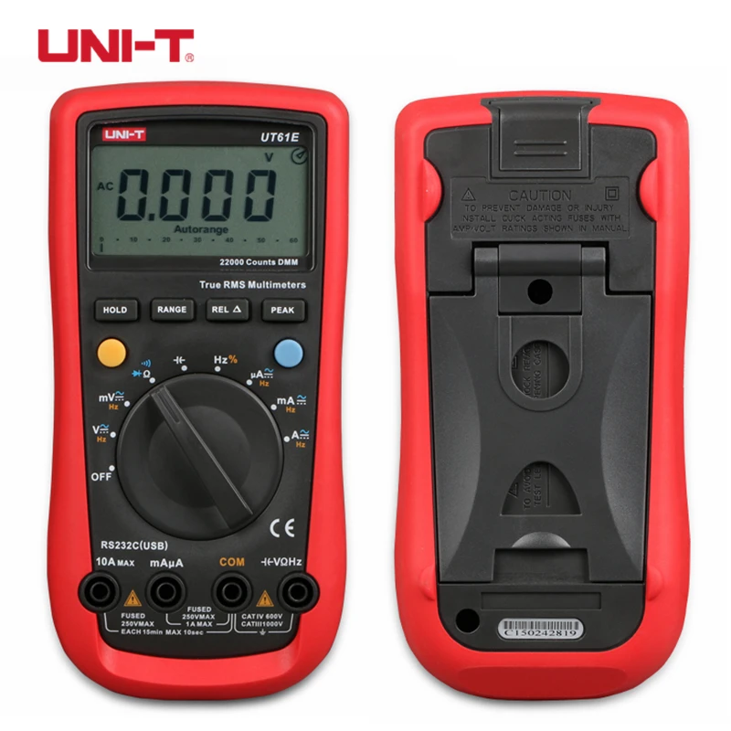 

UNI-T UT61E UT61C Modern Digital Multimeters True RMS Automatic Measurements DC AC Ammeter Voltmeter