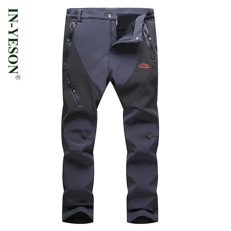 En yeson marca Otoño Invierno Pantalones de senderismo a prueba de viento polar térmica impermeable al aire libre Softshell Pantalones camping escalada trekking En yeson marca Otoño Invierno Pantalones de senderismo a prueba de viento polar térmica impermeable al aire libre Softshell Pantalones camping escalada trekking