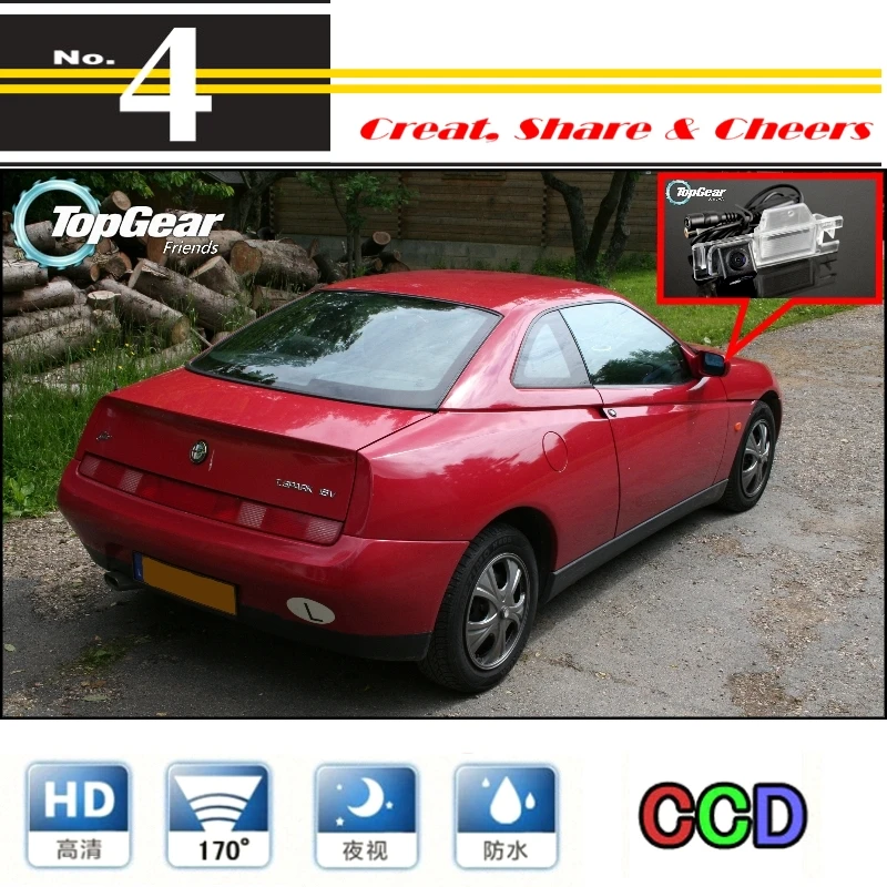 

For Alfa Romeo GTV / Spider AR Car Camera High Quality Rear View Waterproof Back Up Camera For PAL / NTSC To Tuning | CCD + RCA